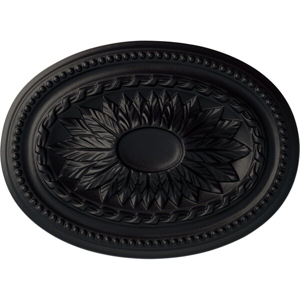 Ekena Millwork Saverne Ceiling Medallion, Hand-Painted Steel Gray, 18 1/2"W x 13 1/2"H x 1 7/8"P CM18SASGS - main